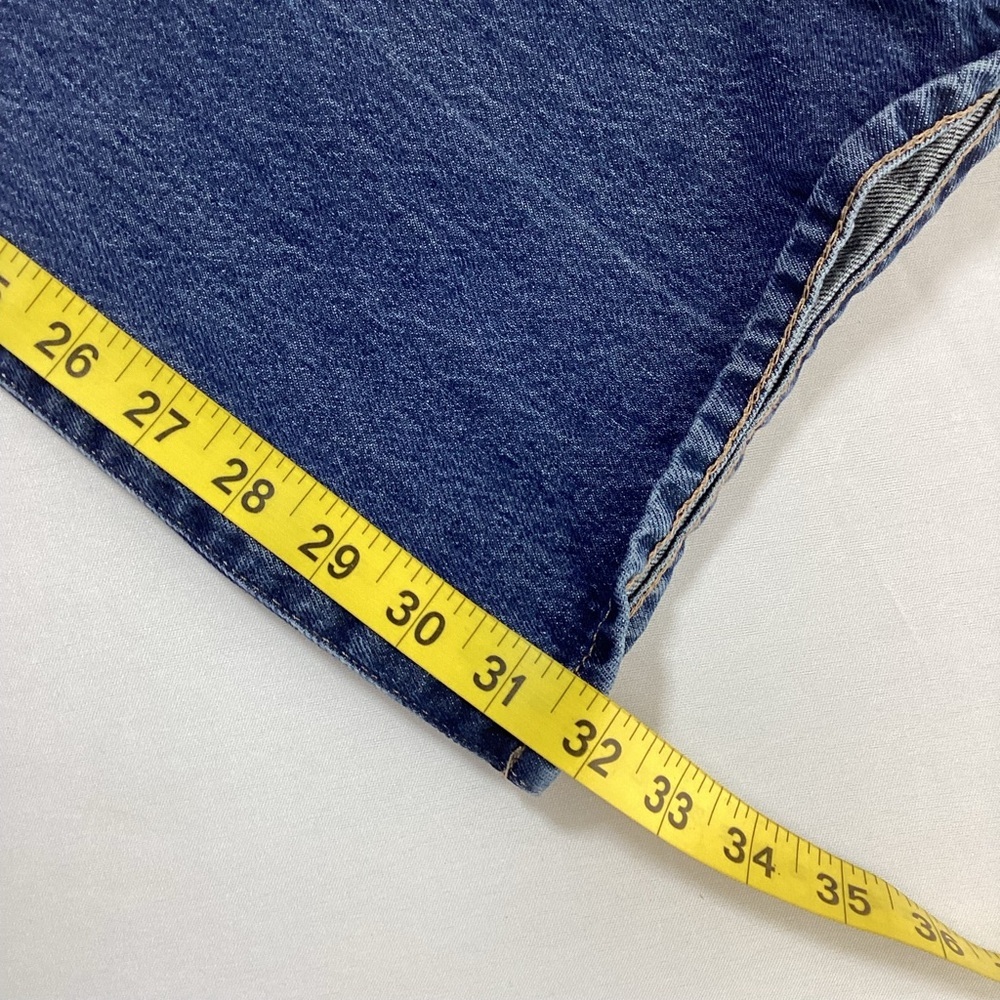 Express Wide Leg High Rise Rígid Blue Denim Jeans - Picture 13 of 15